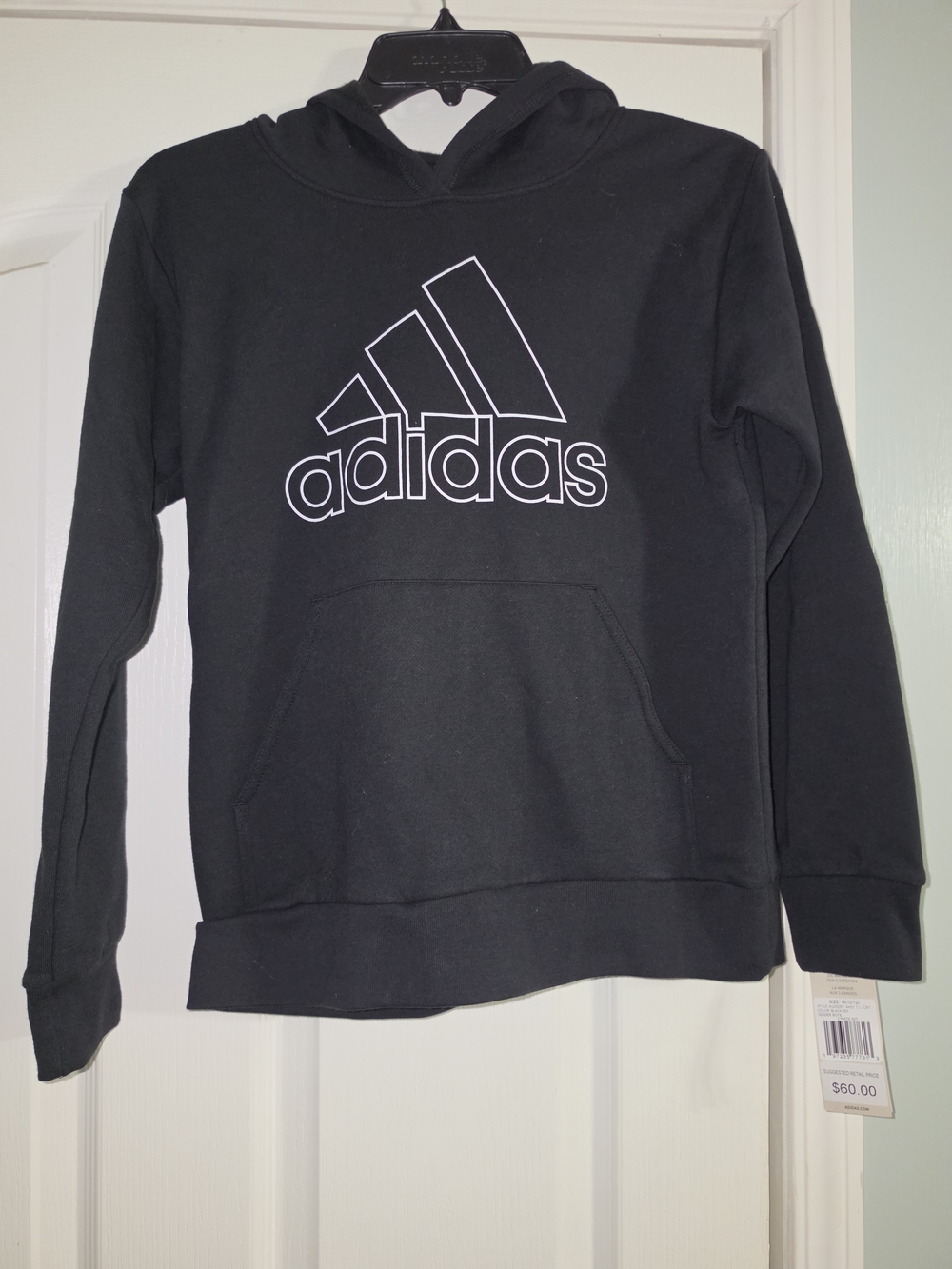 Boys adidas Black Logo Pullover Hoodie BNWT
